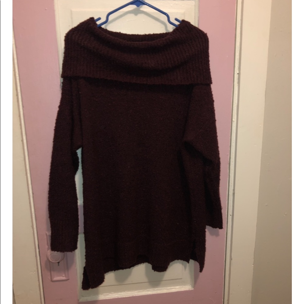 Long sleeve purple sweater